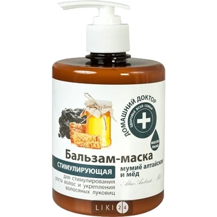 Бальзам-маска для волос Домашний Доктор Мумие алтайское и мед, 500 мл