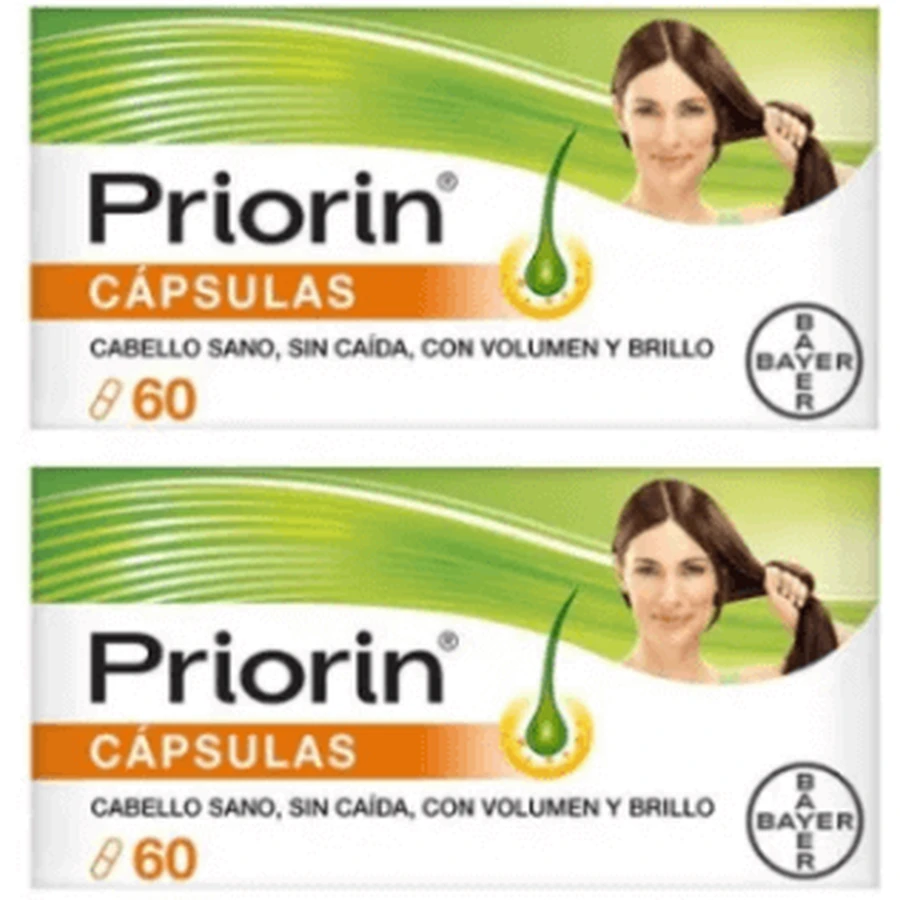 Приорин Bayer Priorin против выпадения волос, 2 упаковки по 60 капсул: цены и характеристики