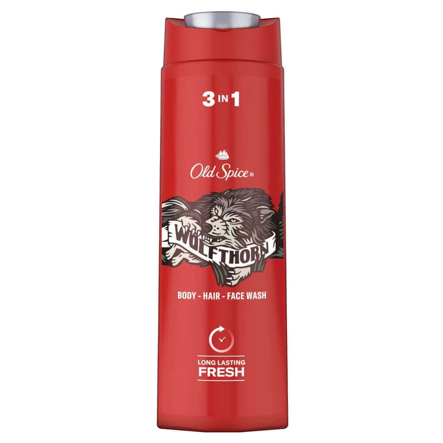 Old Spice, Гель для душа 3 в 1 для тела, волос и лица, Волчий терн, 400 мл: цены и характеристики