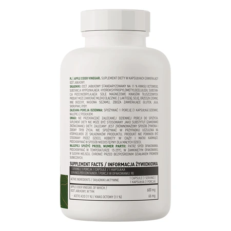 OstroVit Apple Cider Vinegar VEGE, яблочный уксус, 90 капсул: цены и характеристики