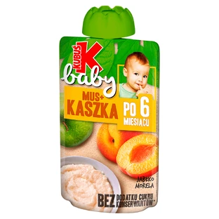 Kubuś Baby Мусс + каша, яблоко, абрикос, после 6 месяцев, 100 г