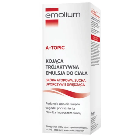Набір Emolium A-Topic, триактивна емульсія для тіла для атопічної, сухої та постійно сверблячої шкіри, від 1 місяця, 2 х 200 мл: ціни та характеристики