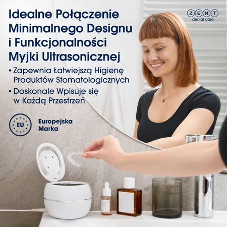 Zent Ultrasonic Cleaner, ультразвуковий очищувач з УФ лампою для ортодонтичних кап, протезів, брекетів: ціни та характеристики