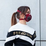 Olmed Sports Mask Maroon (1+1 фільтр) розмір M, дизайн Анжеліка Юзефчик (Angelika Józefczyk): ціни та характеристики