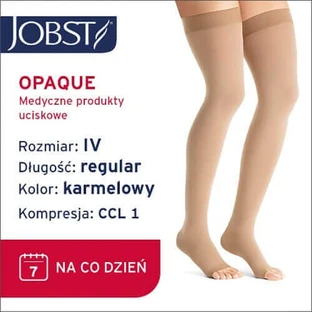 Длинные компрессионные чулки JOBST OPAQUE CCL1 карамельного цвета, размер 4 OP