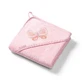 BabyOno бамбуковий банний рушник з капюшоном NATURAL BAMBOO 100 x 100см рожевий 346/04