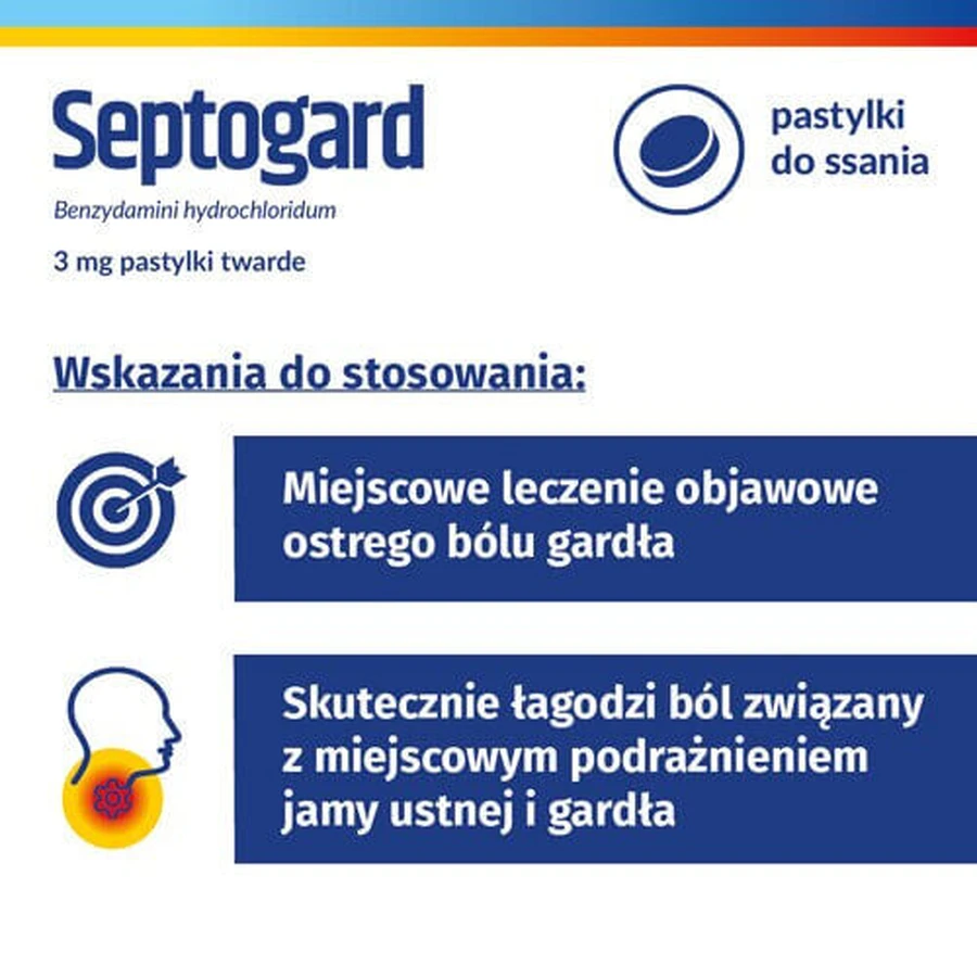 SEPTOGARD медово-апельсиновий смак, 20паст: ціни та характеристики