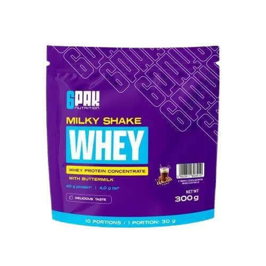 6Pak Nutrition Milky Shake Сироватковий коктейль з шоколадом, 300 г: ціни та характеристики