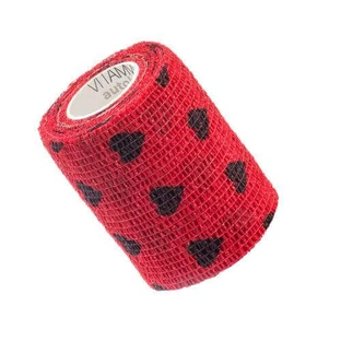 VITAMMY Autoband Еластичний когерентний бинт 7,5 см х 450 см Сердечка чорний