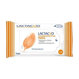 Серветки для інтимної гігієни LACTACYD FEMINA - 15 шт.