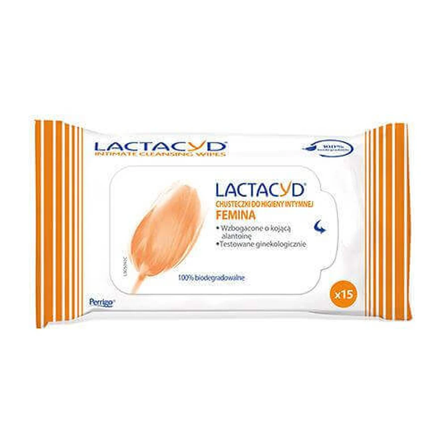 Серветки для інтимної гігієни LACTACYD FEMINA - 15 шт.: ціни та характеристики