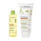 A-Derma Exomega Control Set Пом'якшувальний лосьйон проти подряпин, 200 мл + Пом'якшувальна олія для душу, 50 мл