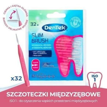 Межзубные щетки DENTEK Slim Brush размер 1, 32шт: цены и характеристики