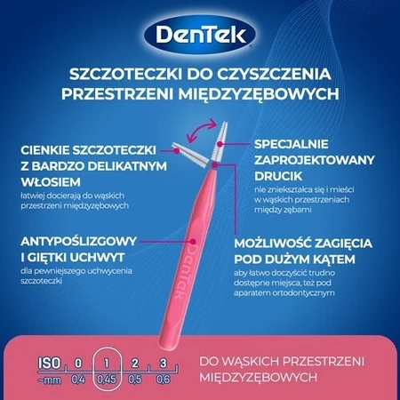 Межзубные щетки DENTEK Slim Brush размер 1, 32шт: цены и характеристики