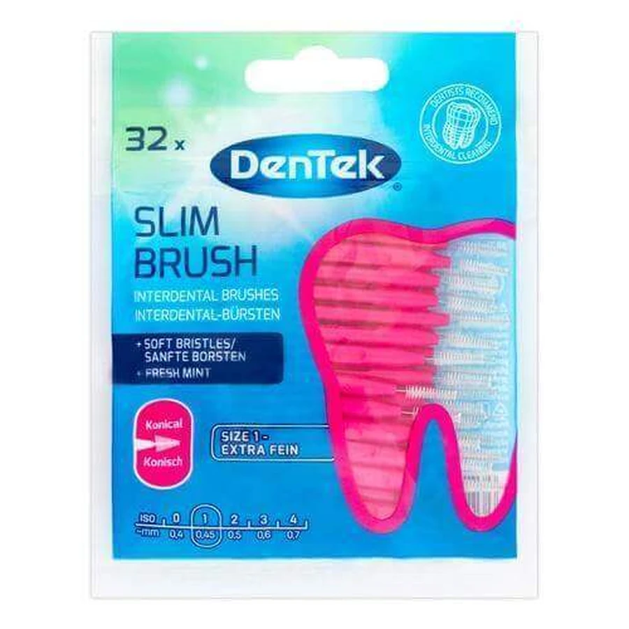 Межзубные щетки DENTEK Slim Brush размер 1, 32шт: цены и характеристики