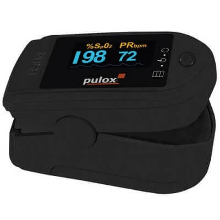 Пульсоксиметр PULOX PO-200A с сигнализацией черный: цены и характеристики