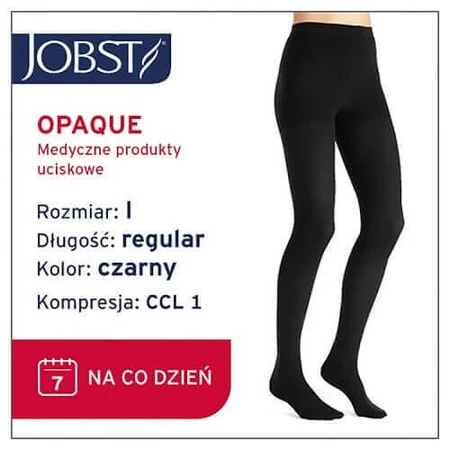 Компрессионные колготки JOBST OPAQUE CCL1 черные, размер 1 ZP: цены и характеристики