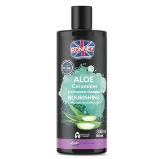 RONNEY Aloe Ceramides Живильний шампунь для тьмяного та сухого волосся з алое вера та керамідами, 300 мл