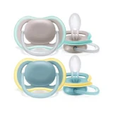 Пустышка AVENT Ultra Air SCF349/01 18м+ серая/синяя, 2 шт.