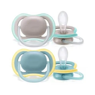 Пустышка AVENT Ultra Air SCF349/01 18м+ серая/синяя, 2 шт.