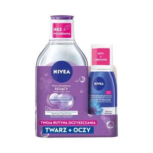 Nivea Kit Duopack Успокаивающий мицеллярный лосьон, 400 мл + Средство для снятия макияжа с глаз, 125 мл