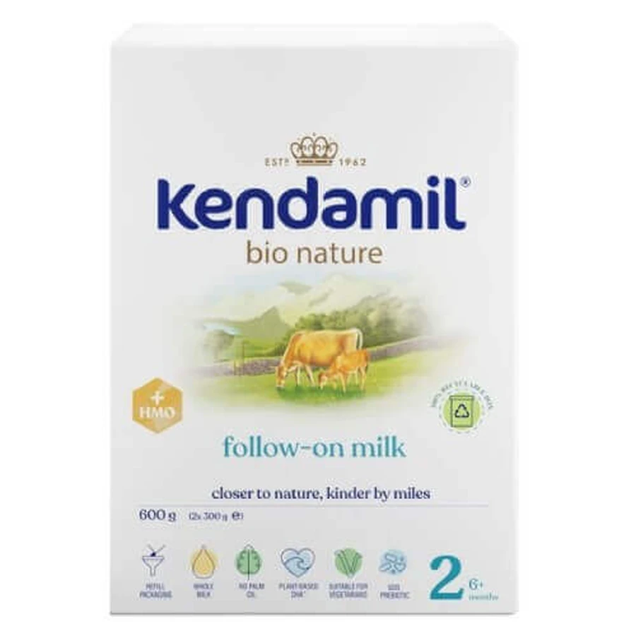 Kendamil BIO Nature 2 HMO+ молочко для дітей 6-12 місяців, 600 г: ціни та характеристики
