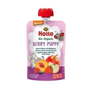 HOLLE Bio Organic Мусс из яблок, персиков и лесных фруктов, 100 г.