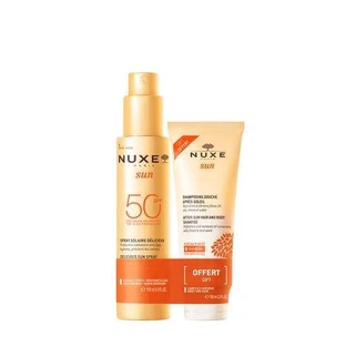NUXE Sun Set Сонцезахисний лосьйон для обличчя та тіла SPF50, 150 мл + Гель для душу після засмаги, 100 мл
