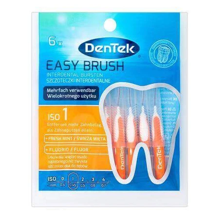 DENTEK Межзубные щетки Easy Brush размер 1, 6шт: цены и характеристики