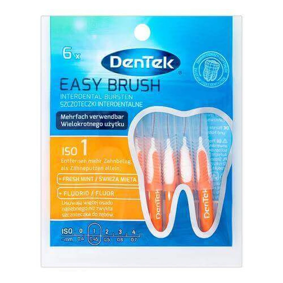 DENTEK Межзубные щетки Easy Brush размер 1, 6шт: цены и характеристики