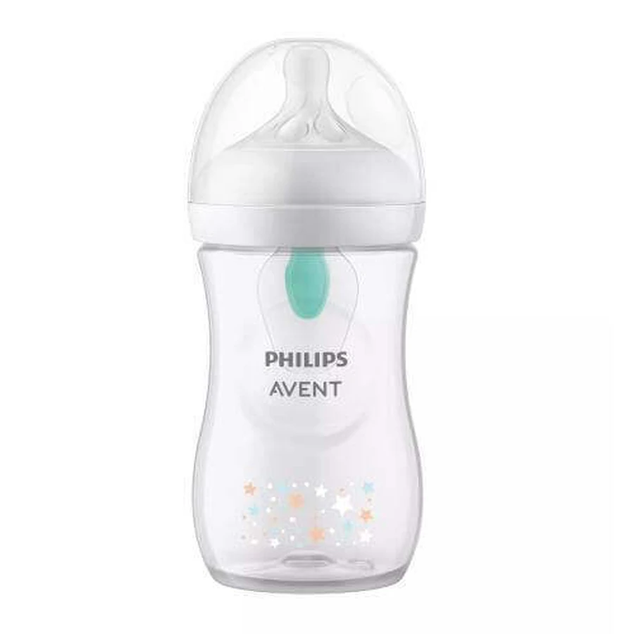 Бутылочка для новорожденных AVENT Natural Response с антиколиковой насадкой AirFree 1m+ SCY673/82 Stars, 260 мл: цены и характеристики