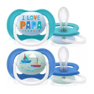 Пустышка AVENT Ultra Air Happy SCF080/03 6-18м мальчик, 2 шт.