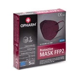 Захисна маска OPHARM FFP2 бордова, 5шт