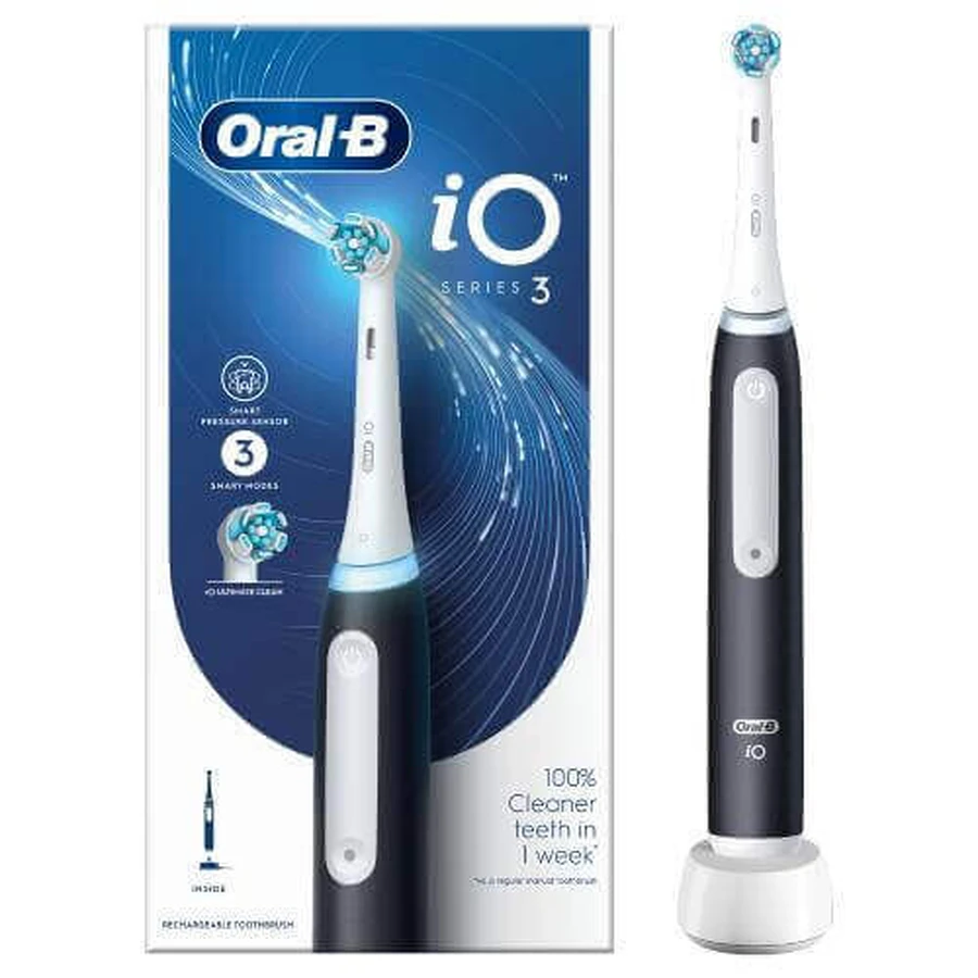 Електрична зубна щітка Oral-B iO Series 3 Black: ціни та характеристики