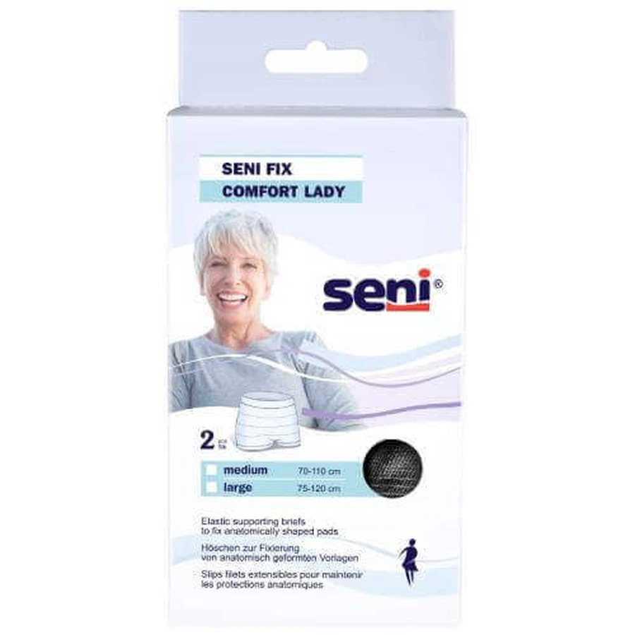 Еластичні труси SENI Fix Comfort Lady жіночі L чорні, 2шт: ціни та характеристики