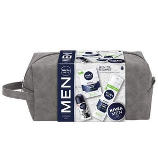 NIVEA MEN Sensitive Elegance Set Заспокійлива піна для гоління, 200 мл + Бальзам після гоління, 100 мл + Багатоцільовий крем, 75 мл + Оригінальний антиперспірант Black&White Invisible, 50 мл