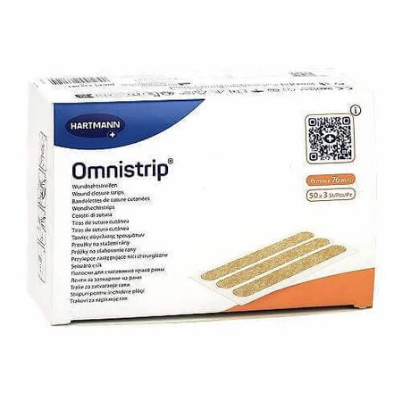 Hartmann Omnistrip Пластыри для закрытия ран 6 x 76 мм, 50 x 3 шт.: цены и характеристики