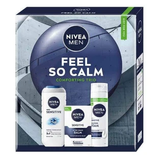 Набір Nivea Men Feel so Calm Comforting Trio для чоловіків (гель для душу, 250 мл + піна для гоління, 200 мл + бальзам після гоління, 100 мл)