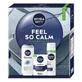 Набір Nivea Men Feel so Calm Comforting Trio для чоловіків (гель для душу, 250 мл + піна для гоління, 200 мл + бальзам після гоління, 100 мл)