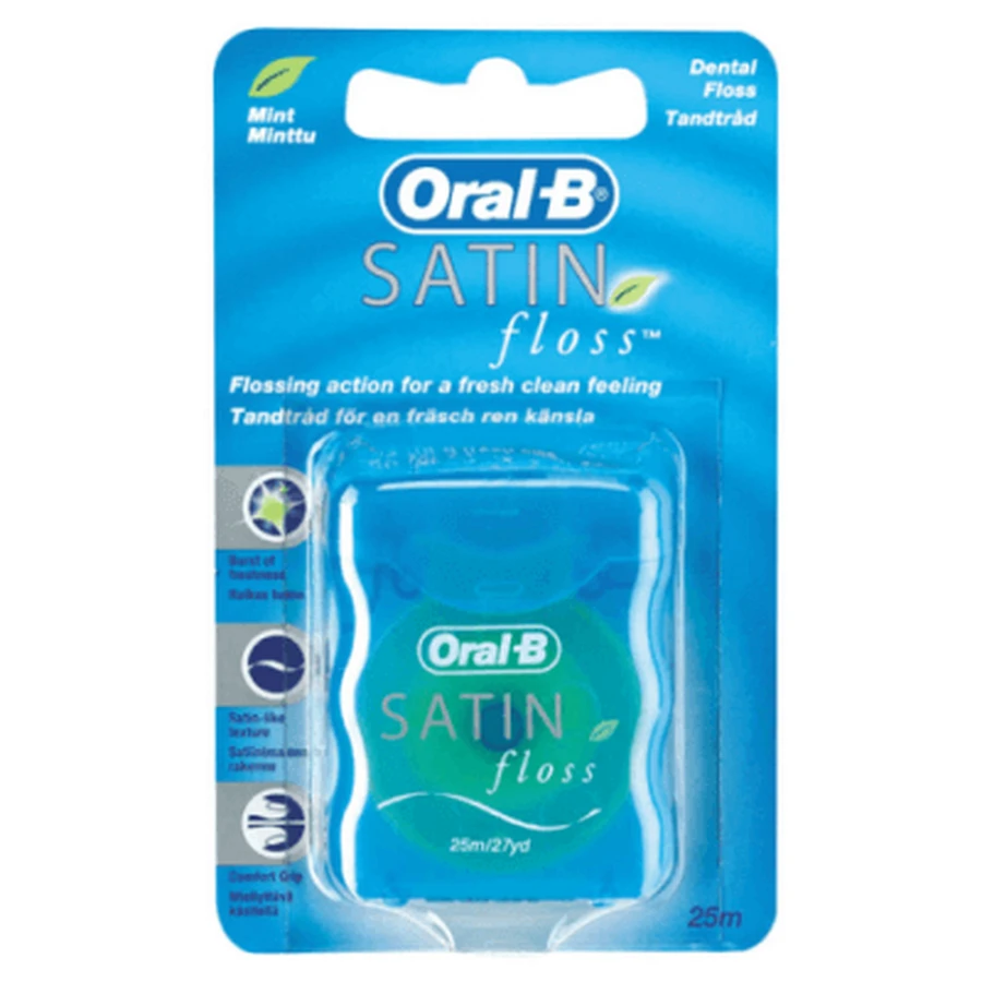 ORAL-B Сатиновая нить мятная 25 м - 1 шт.: цены и характеристики