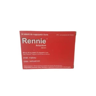 Rennie Antacidum зі смаком м'яти, 24 жувальні таблетки Delfarma