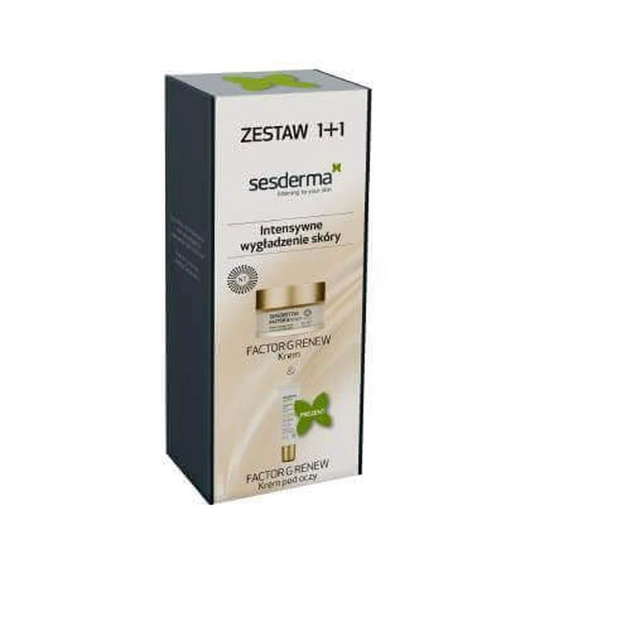 SESDERMA KIT FACTOR G RENEW Зміцнюючий крем для зрілої шкіри 50мл + крем для шкіри навколо очей 15мл: ціни та характеристики