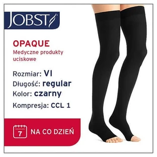Длинные компрессионные чулки JOBST OPAQUE CCL1 черного цвета, размер 6 OP