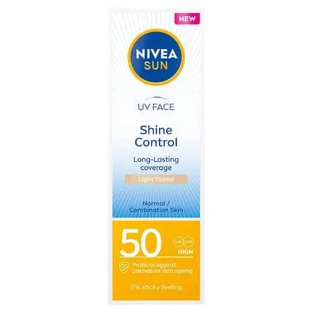 Nivea Sun Shine Control Mattifying Face Colour Cream Light Tined SPF50, 50 мл