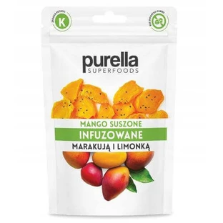 Purella Superfoods Манго сушене, настояне на маракуї та соку лайма, 55 г
