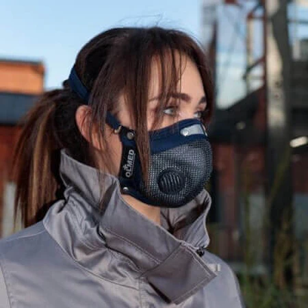Спортивная маска Olmed Navy Blue (1+1 фильтр) размер M разработана Анжеликой Юзефчик: цены и характеристики