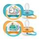 Пустышка AVENT Ultra Air SCF080/07 6-18м пингвин/черепаха, 2 шт.