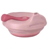 Силиконовая миска B.BOX fill+feed с загубником и крышкой для кормления Pink, 1 шт.