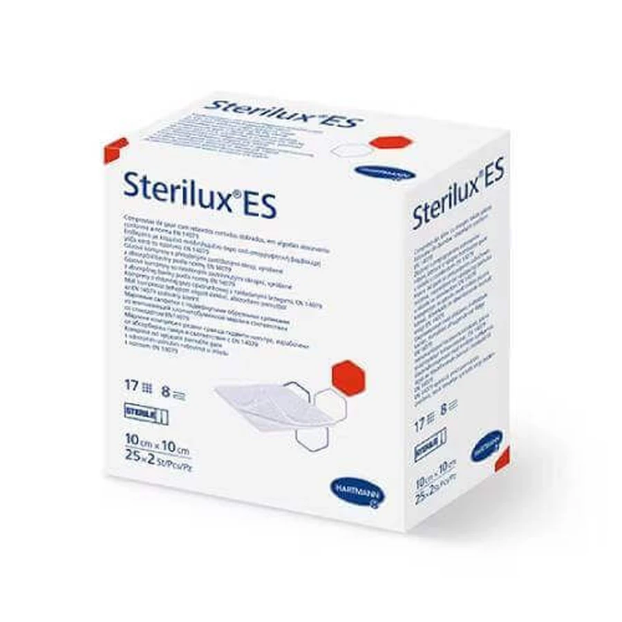 STERILUX ES Стерильні марлеві тампони 10 см х 10 см, 25 х 2 шт.: ціни та характеристики