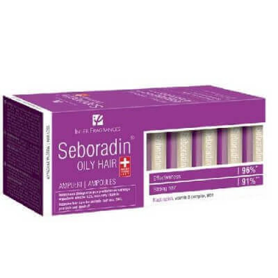 Ампулы SEBORADIN OILY HAIR - для жирных волос и волос, склонных к выпадению, 14 x 5,5 мл: цены и характеристики